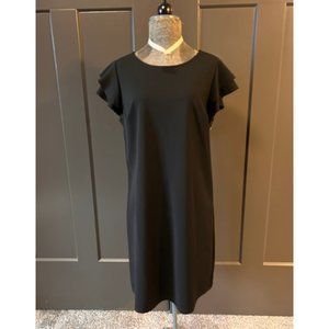 Ces Femme Black T-shirt Dress Ruffled Sleeves No Size